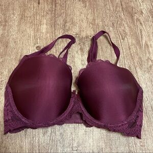 Victoria's Secret Maroon Lace Back Bra